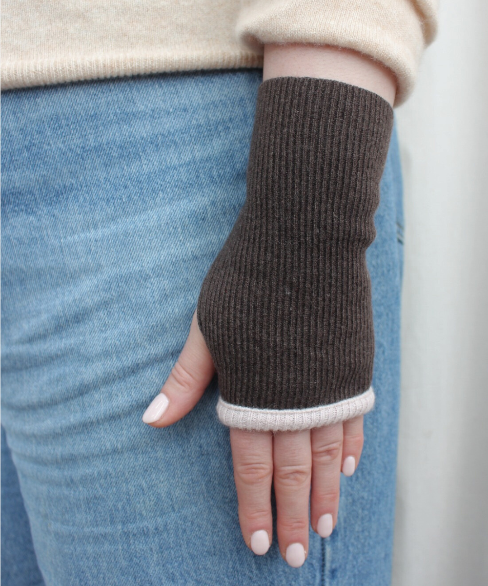 Reclaimed cashmere hand warmers