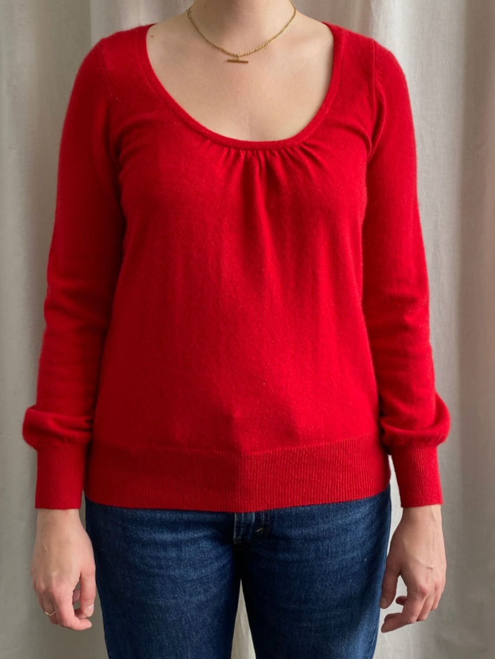 Red Cashmere Round Neck Jumper by M&S
