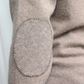 Brown cashmere elbow patch