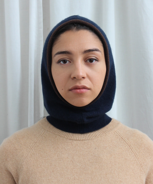 Recycled cashmere hood