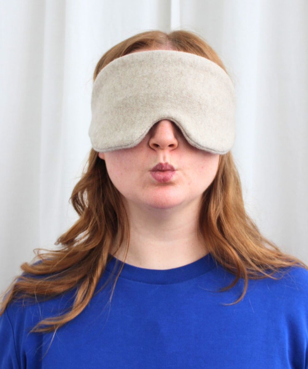 Reclaimed cashmere sleep mask