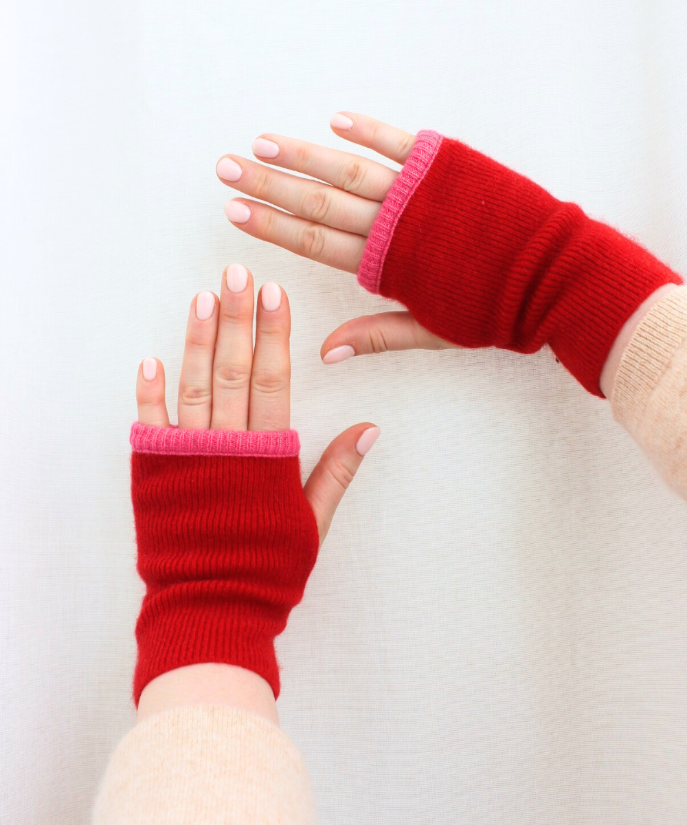 Reclaimed cashmere hand warmers