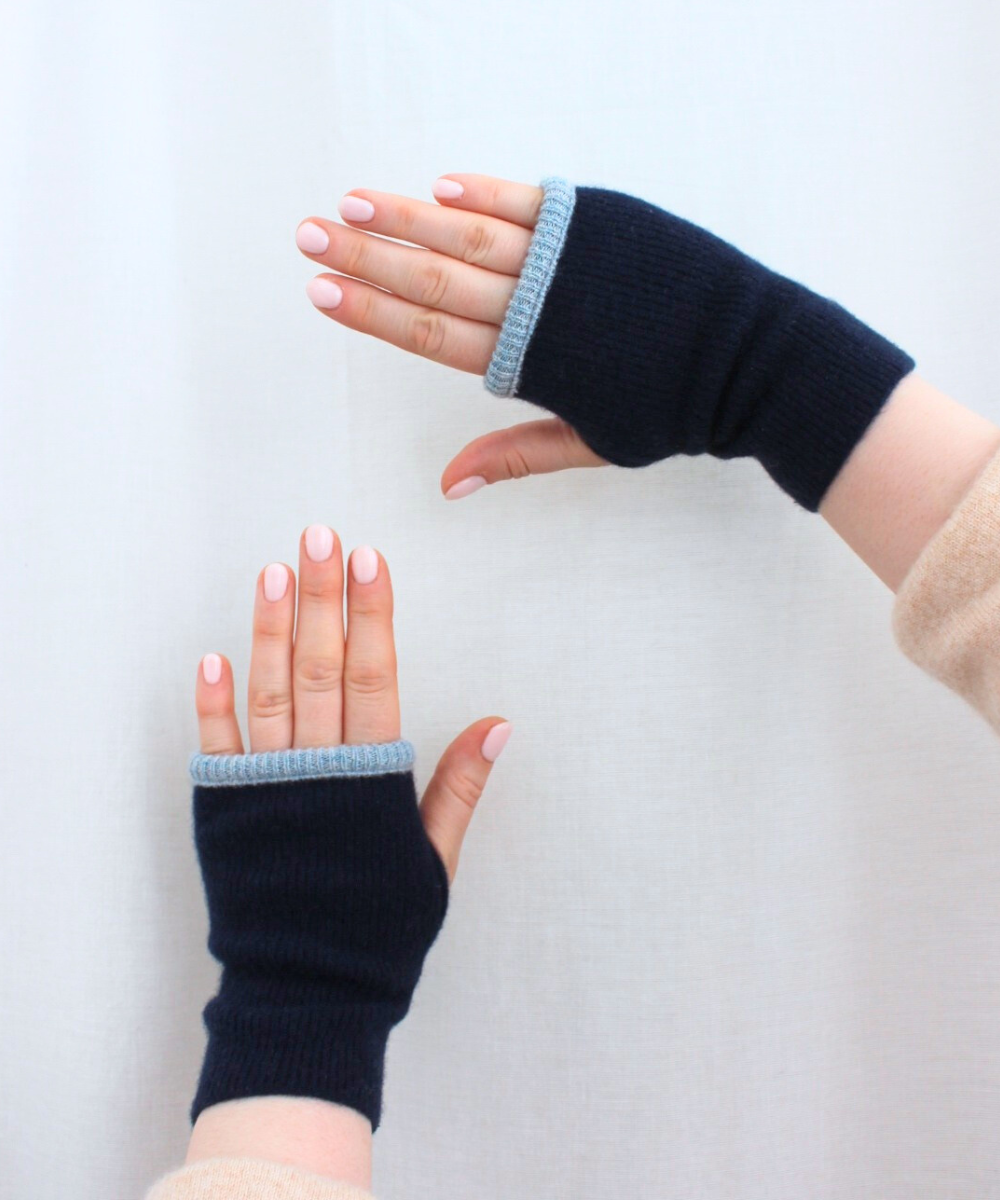 Reclaimed cashmere hand warmers