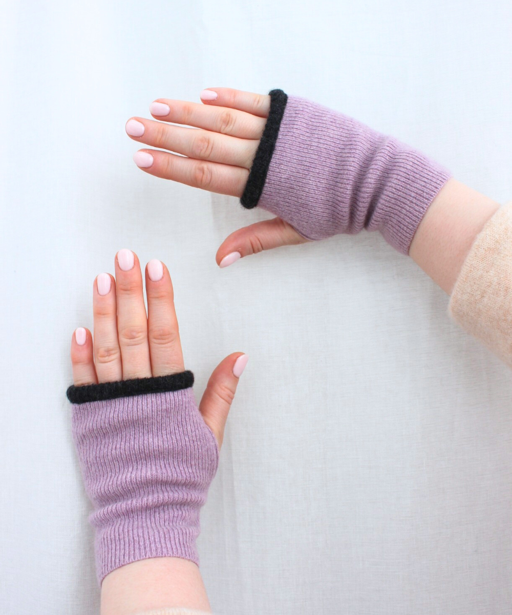 Reclaimed cashmere hand warmers