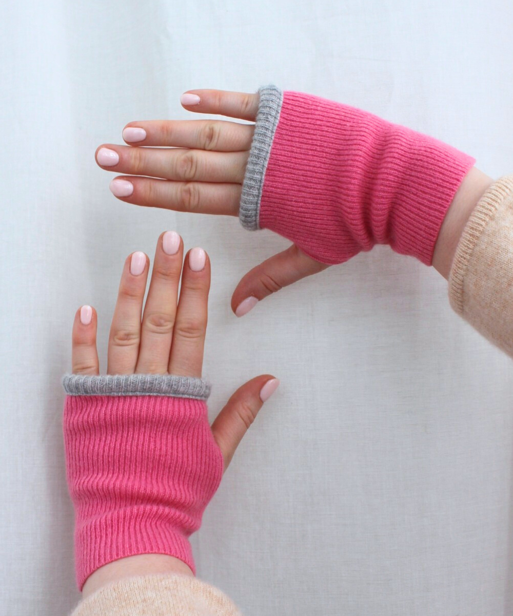 Reclaimed cashmere hand warmers