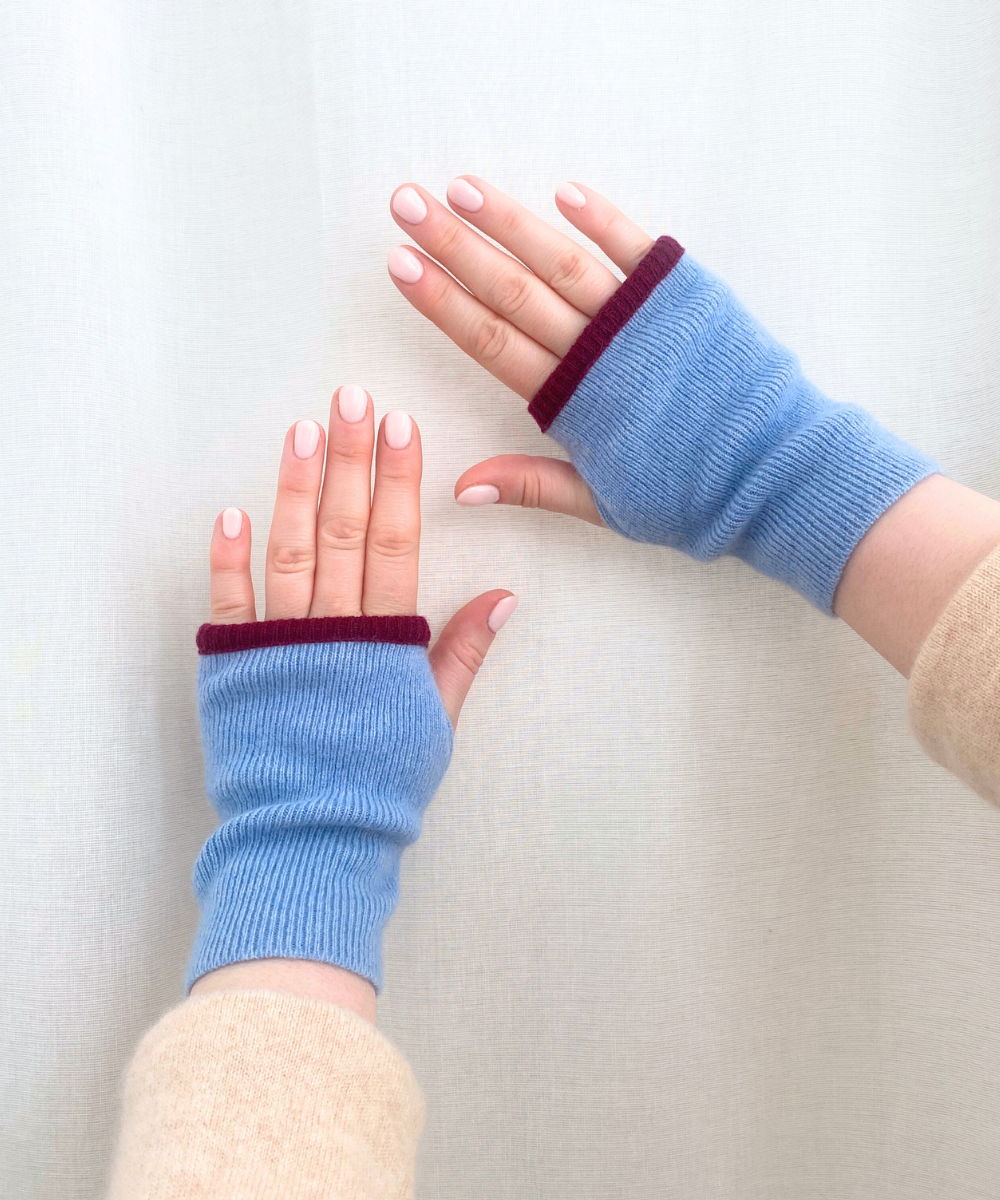 Reclaimed cashmere hand warmers