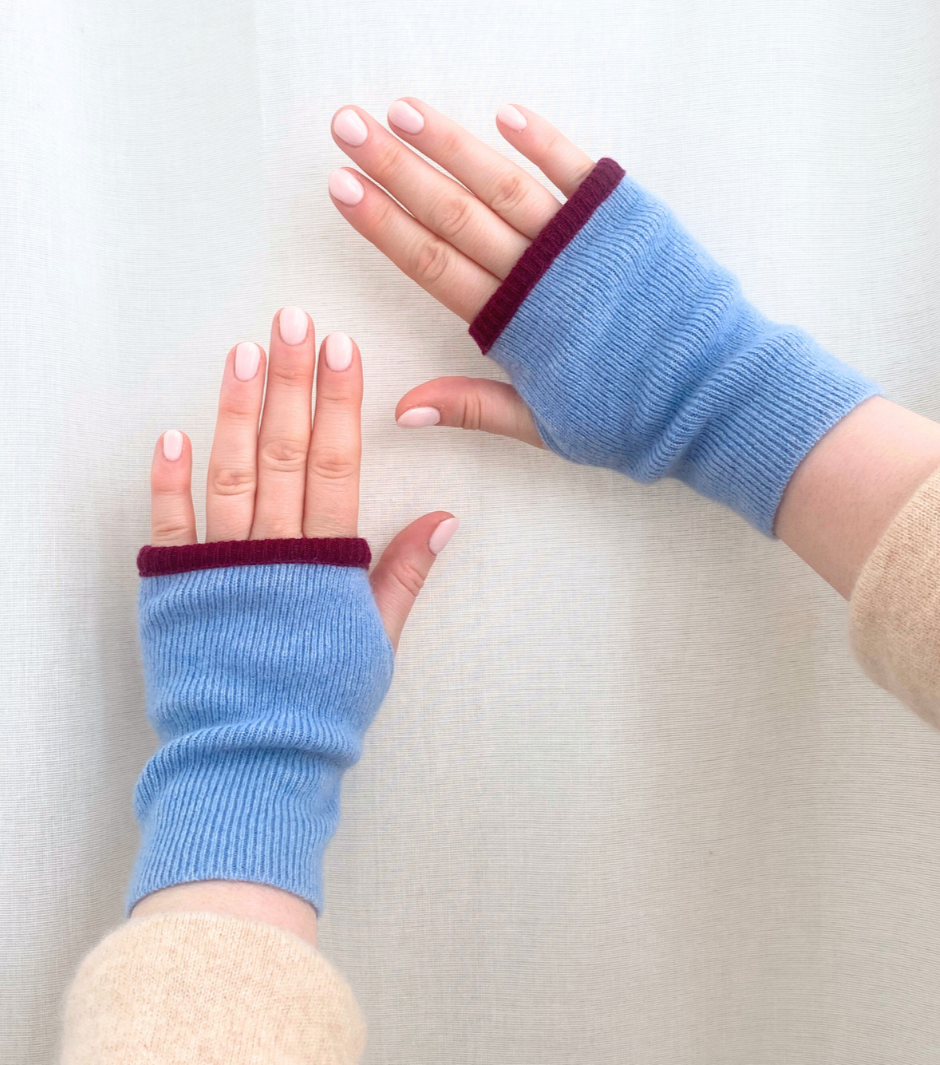 Reclaimed cashmere hand warmers