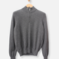 Grey Cashmere Half Zip Jumper 