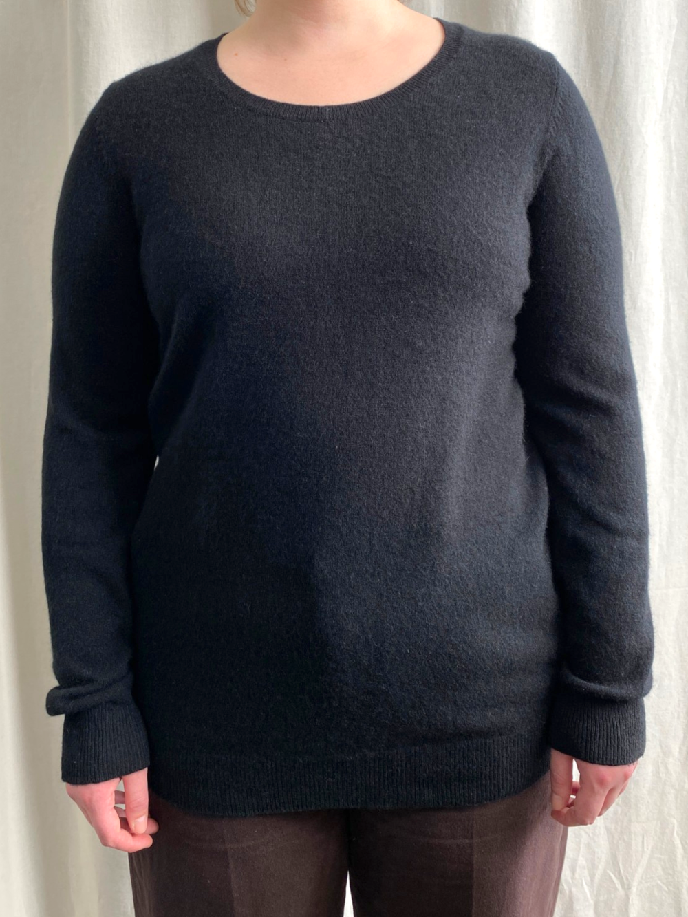 Black Cashmere Round Neck Jumper by M&S