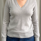 Grey Cashmere V Neck Jumper by M&S