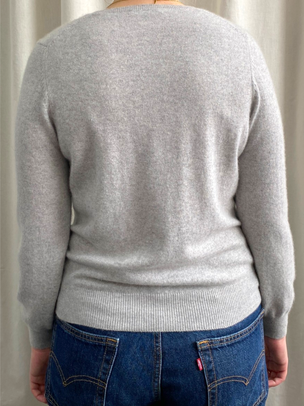 Grey Cashmere V Neck Jumper by M&S