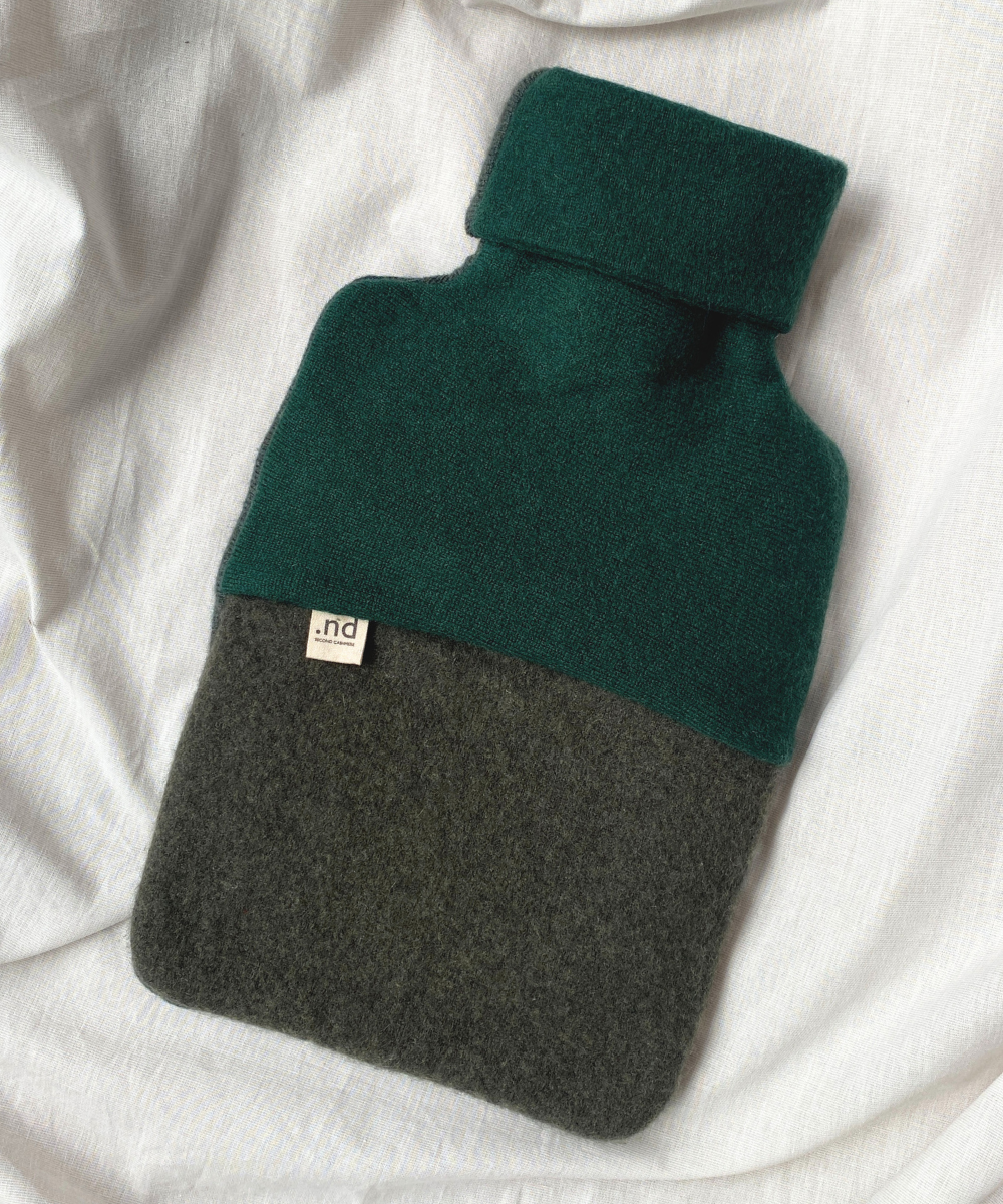 reclaimed cashmere hot water bottle cover