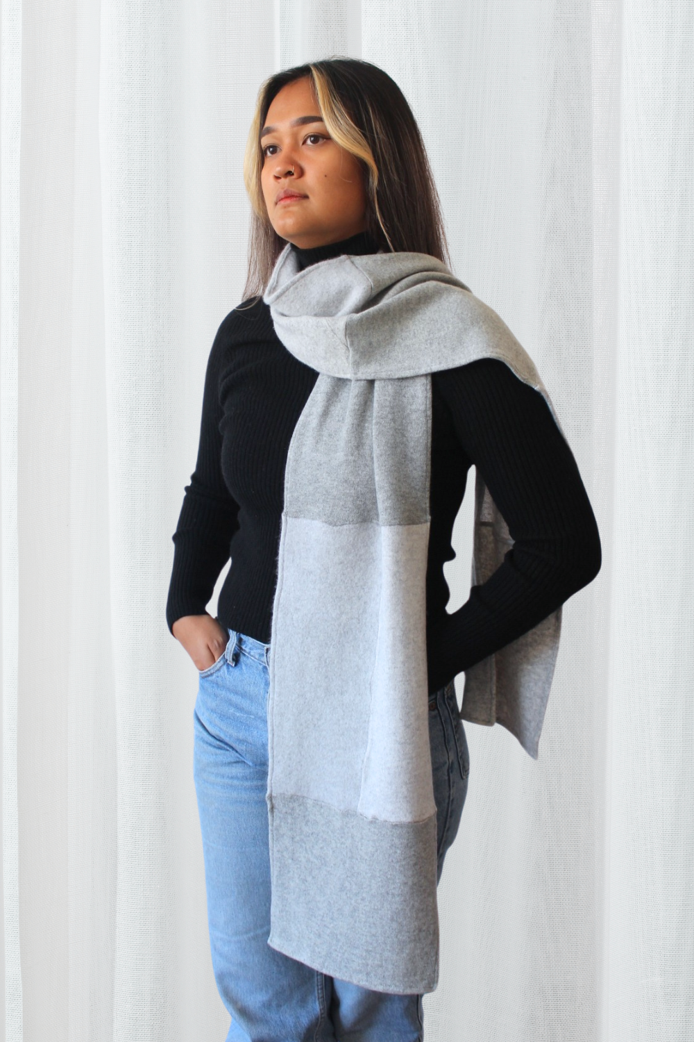 Reclaimed cashmere scarf