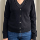 Black Cashmere V Neck Cardigan by Pauw
