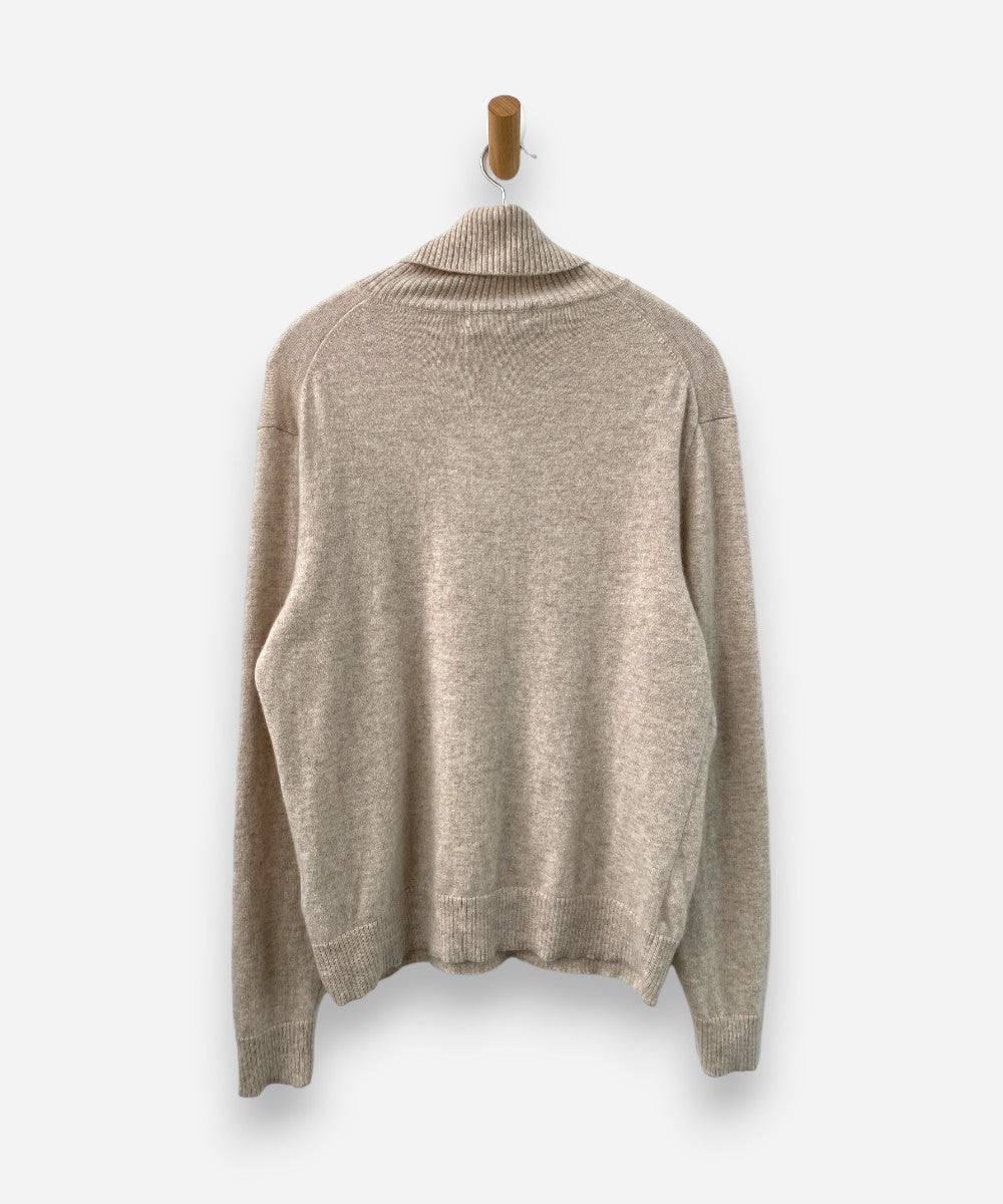 Beige Cashmere Roll Neck Jumper by M&S