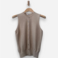 Beige Cashmere Crew Neck Button Up Vest by M&S