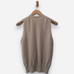 Beige Cashmere Crew Neck Button Up Vest by M&S