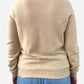 Beige Cashmere Crew Neck Cardigan