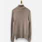 Beige Cashmere Roll Neck Chunky Knit Jumper by Notshy