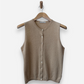 Beige Cashmere Crew Neck Button Up Vest by M&S