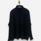 Black Cashmere Mock Neck Oversized Jumper