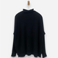Black Cashmere Mock Neck Oversized Jumper