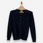 Black Cashmere Crew Neck Cardigan by Boden