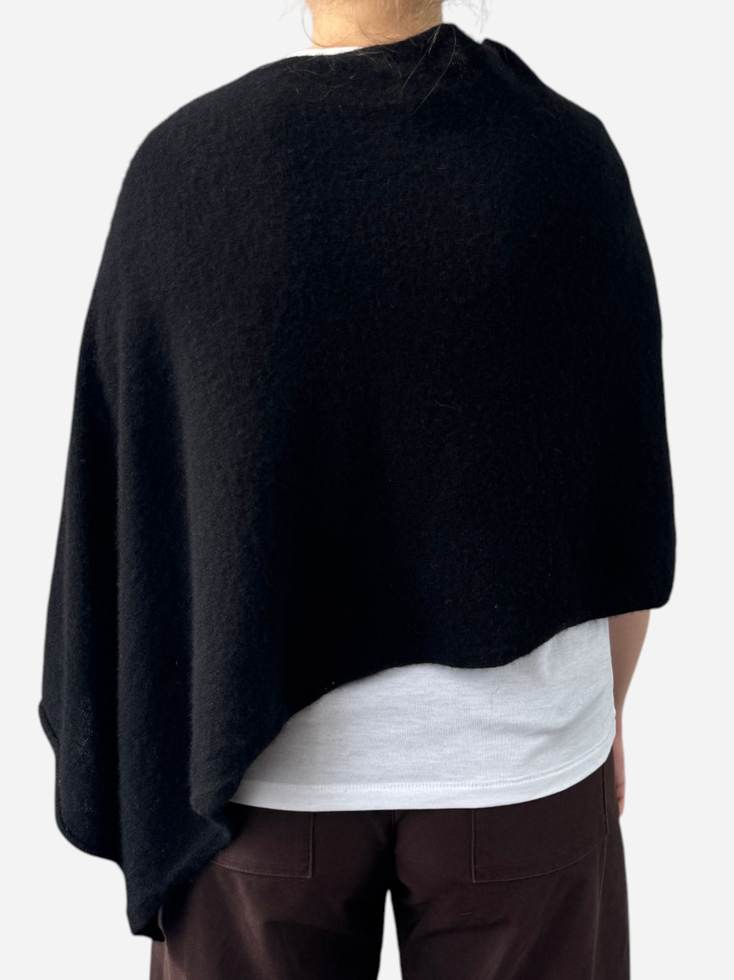 Black Cashmere Poncho