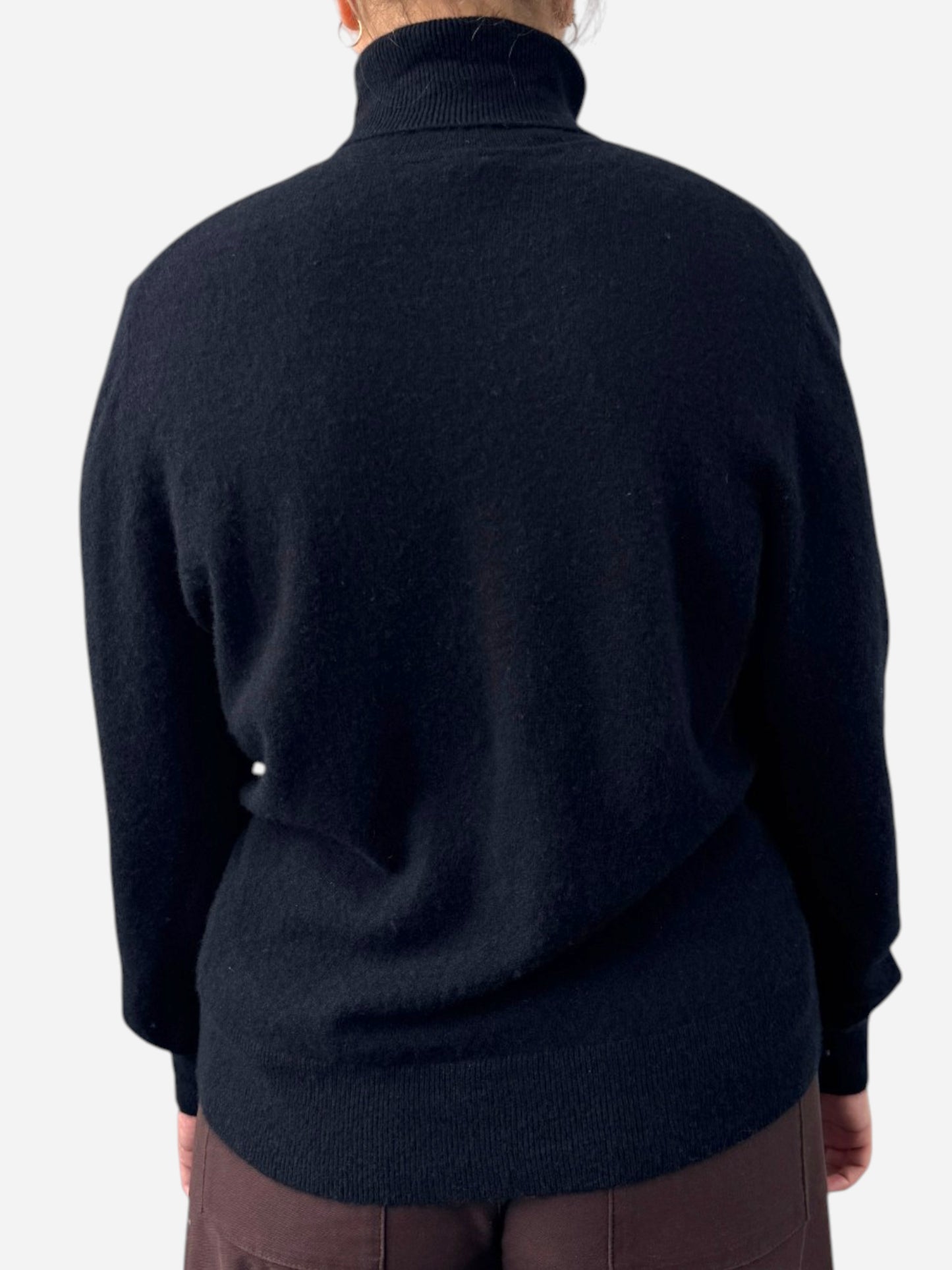 Black Cashmere Roll Neck Jumper by John Lewis