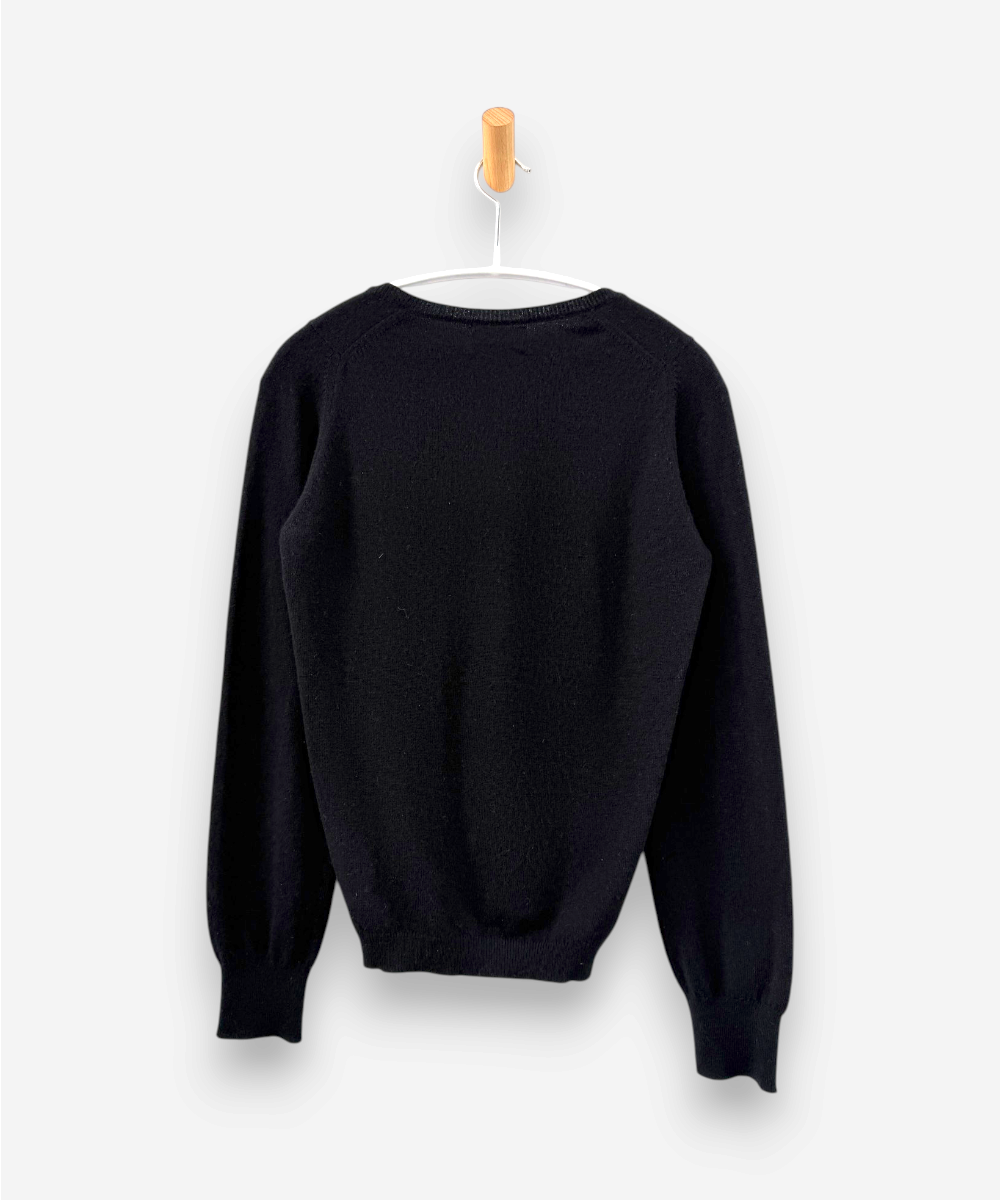 Black Cashmere Round Neck Jumper by Brora
