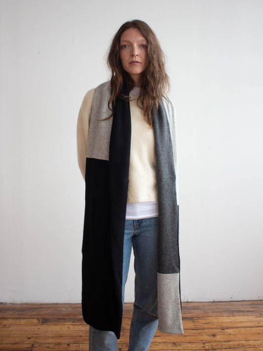 Recycled Cashmere Large Scarf