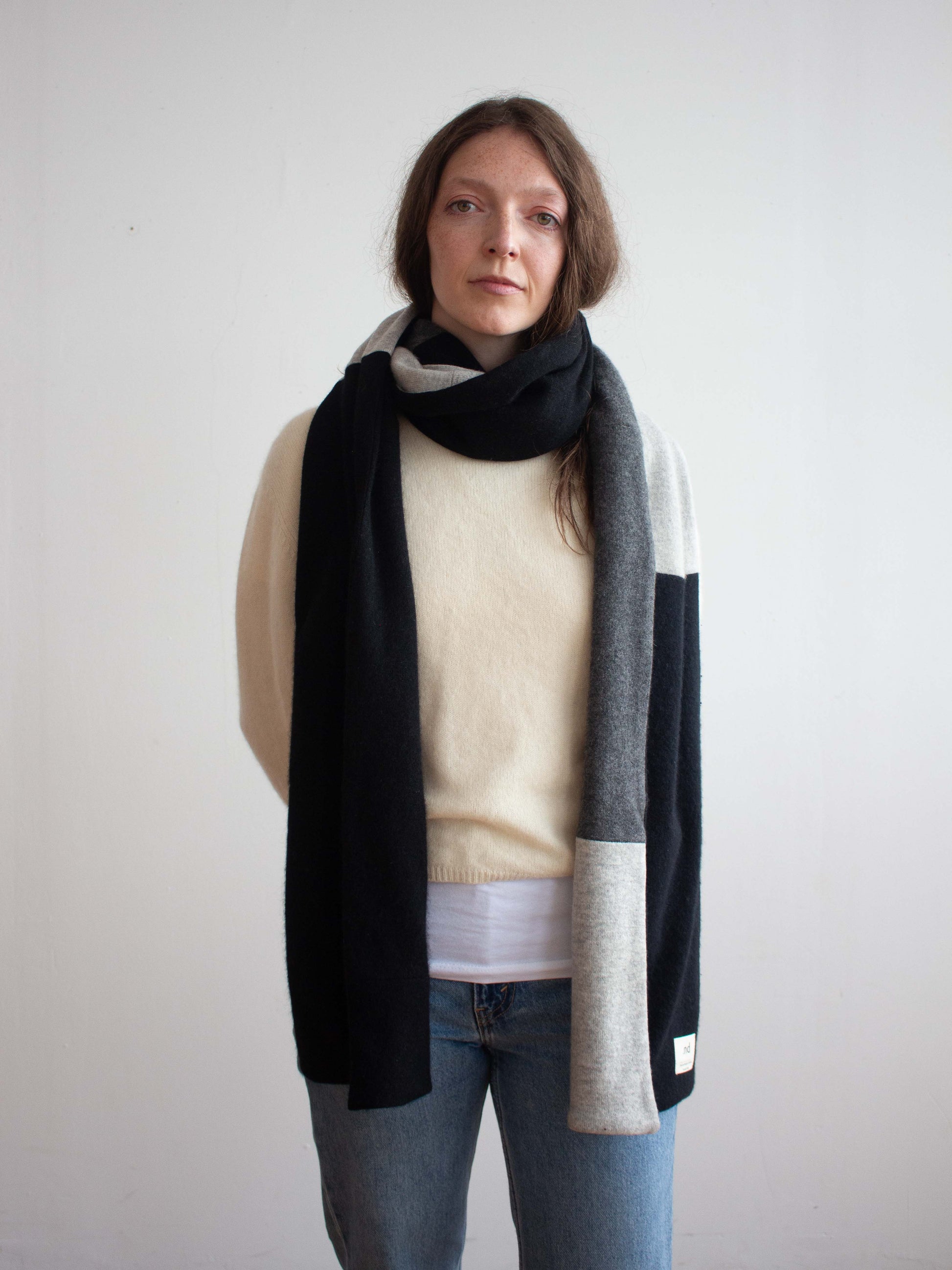 Recycled Cashmere Large Scarf