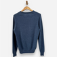 Blue Cashmere V Neck Jumper