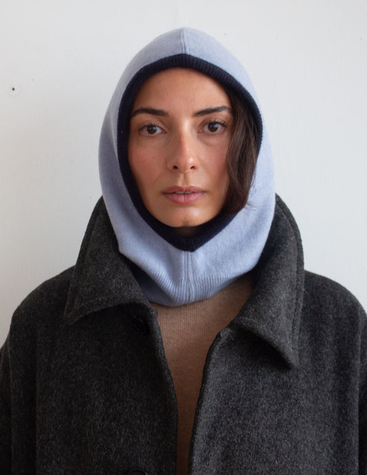 Recycled cashmere hood