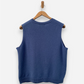 Blue Cashmere Button Up Sleeveless Cardigan by Et Cote Inglis