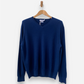 Blue Cashmere V Neck Jumper by Conbipel