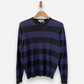 Blue and Grey Striped Cashmere Crew Neck Jumper by Neiman Marcus