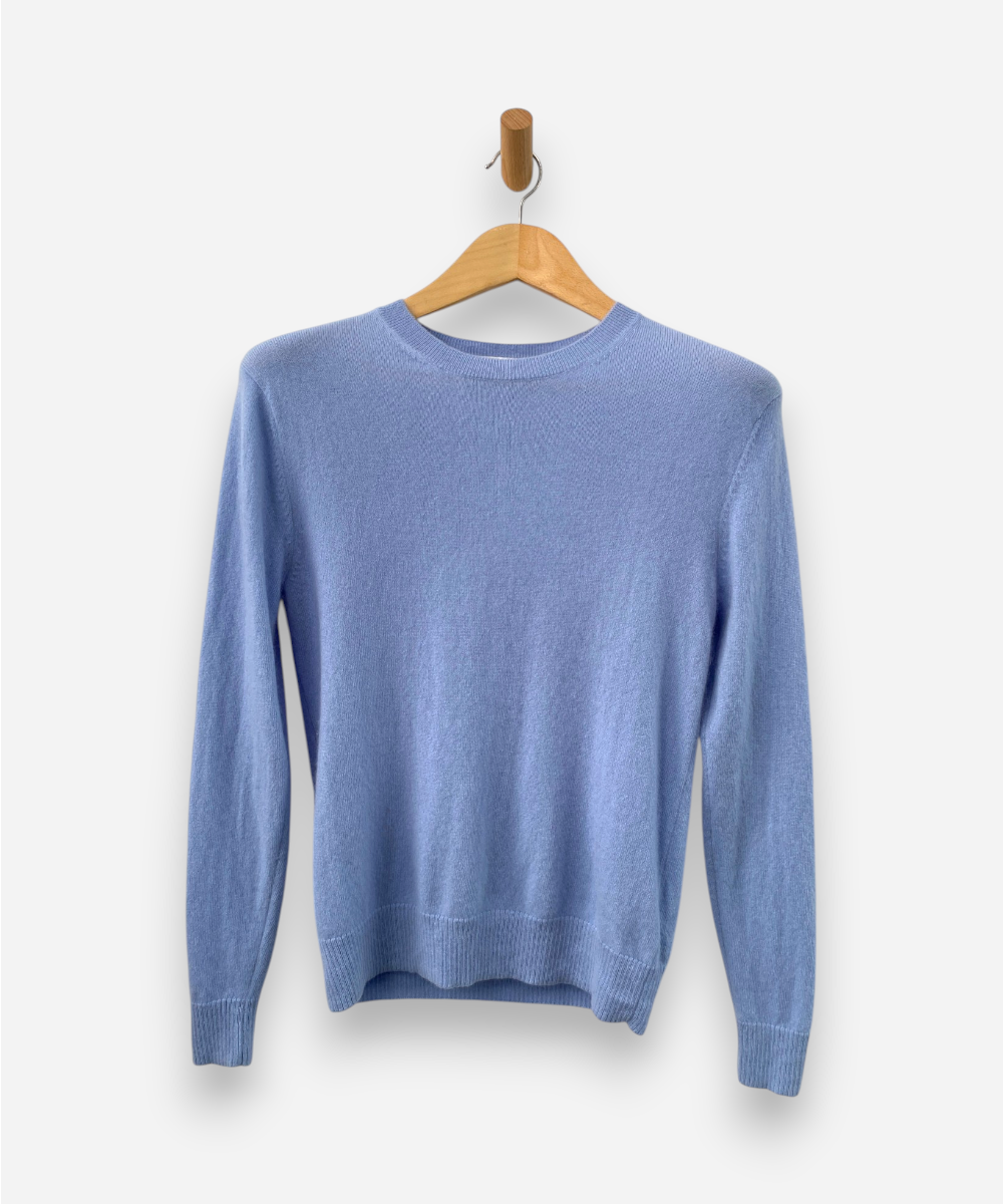 Blue Cashmere Crew Neck Jumper by M&S