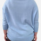 Blue Cashmere Crew Neck Jumper by Rena Marx