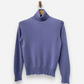Blue Cashmere Roll Neck Jumper by Johnstons of Elgin