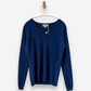Blue Cashmere V Neck Jumper by Pure Collection