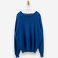 Blue Cashmere V Neck Jumper