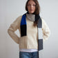 Recycled cashmere skinny scarf