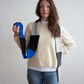 Recycled cashmere skinny scarf