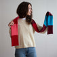 Recycled cashmere skinny scarf