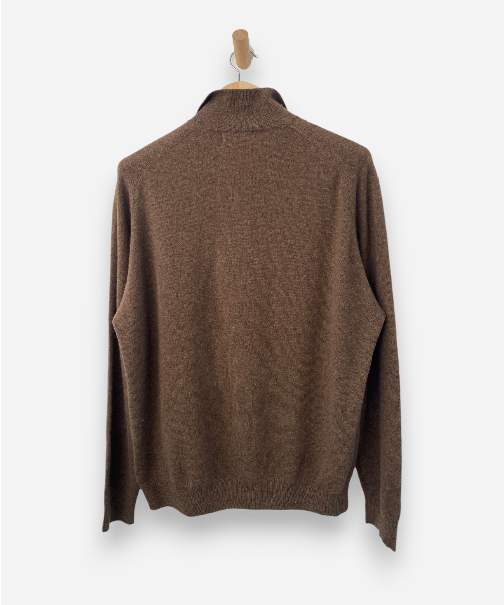 Brown Cashmere Collared Neck Jumper by El Corte Inglés