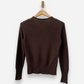 Brown Cashmere Crew Neck Argyle Cardigan by Apartment 9