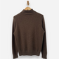 Brown Cashmere Half Zip Jumper by Tex Man