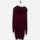 Burgundy Cashmere Cowl Neck Dress
