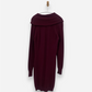 Burgundy Cashmere Cowl Neck Dress